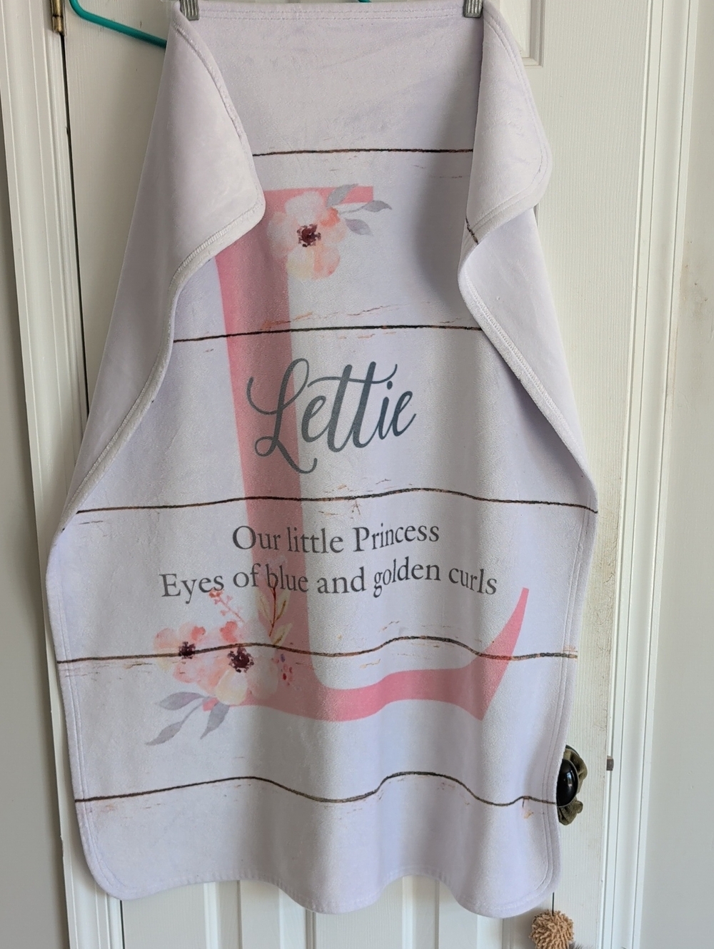 Personalized Pink Lettie Kids Hooded Towel